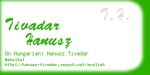 tivadar hanusz business card